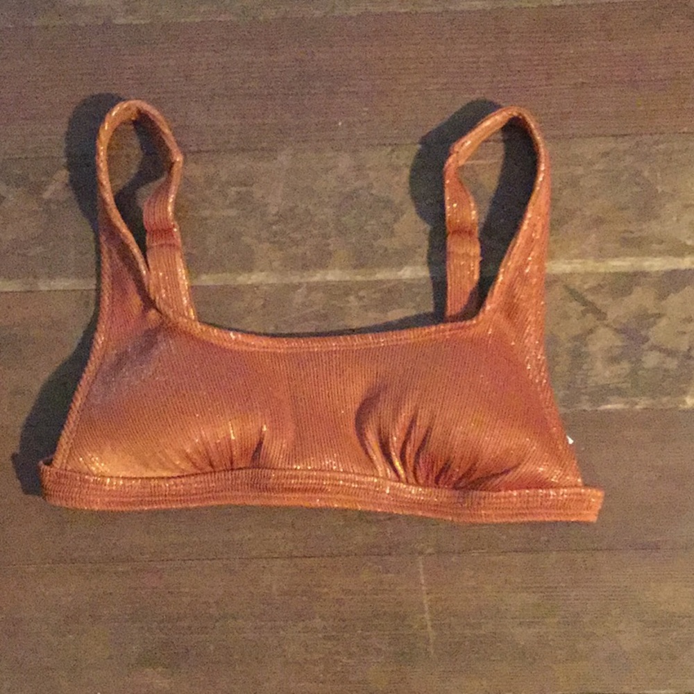 super cute burnt orange swim suit top